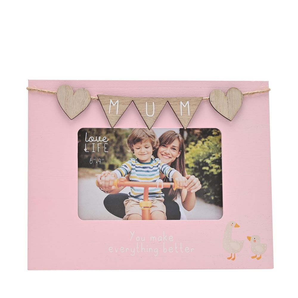 Love Life Frame With Bunting - Mum