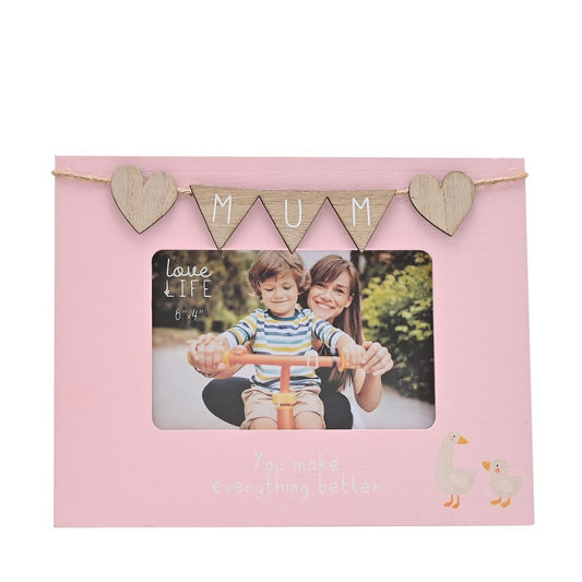 Love Life Frame With Bunting - Mum