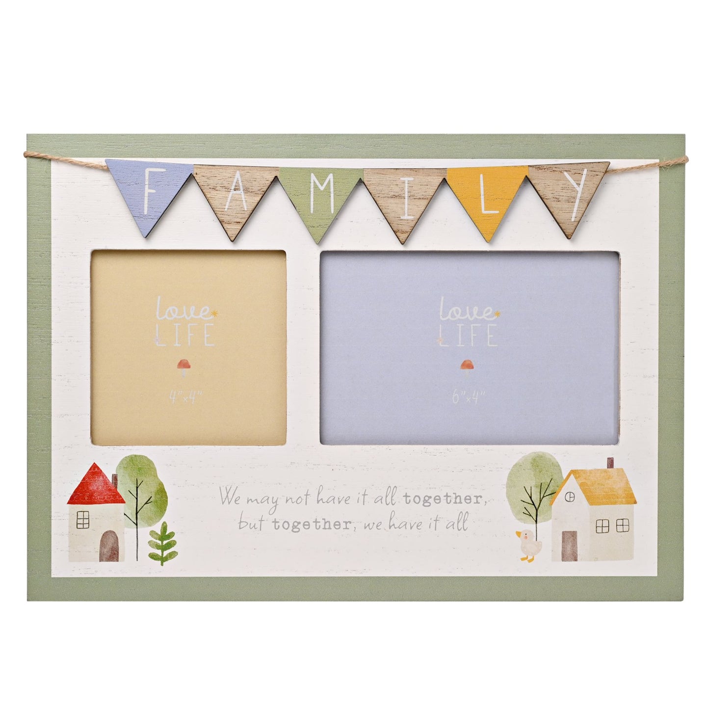 Love Life Bunting Collage Frame - Family