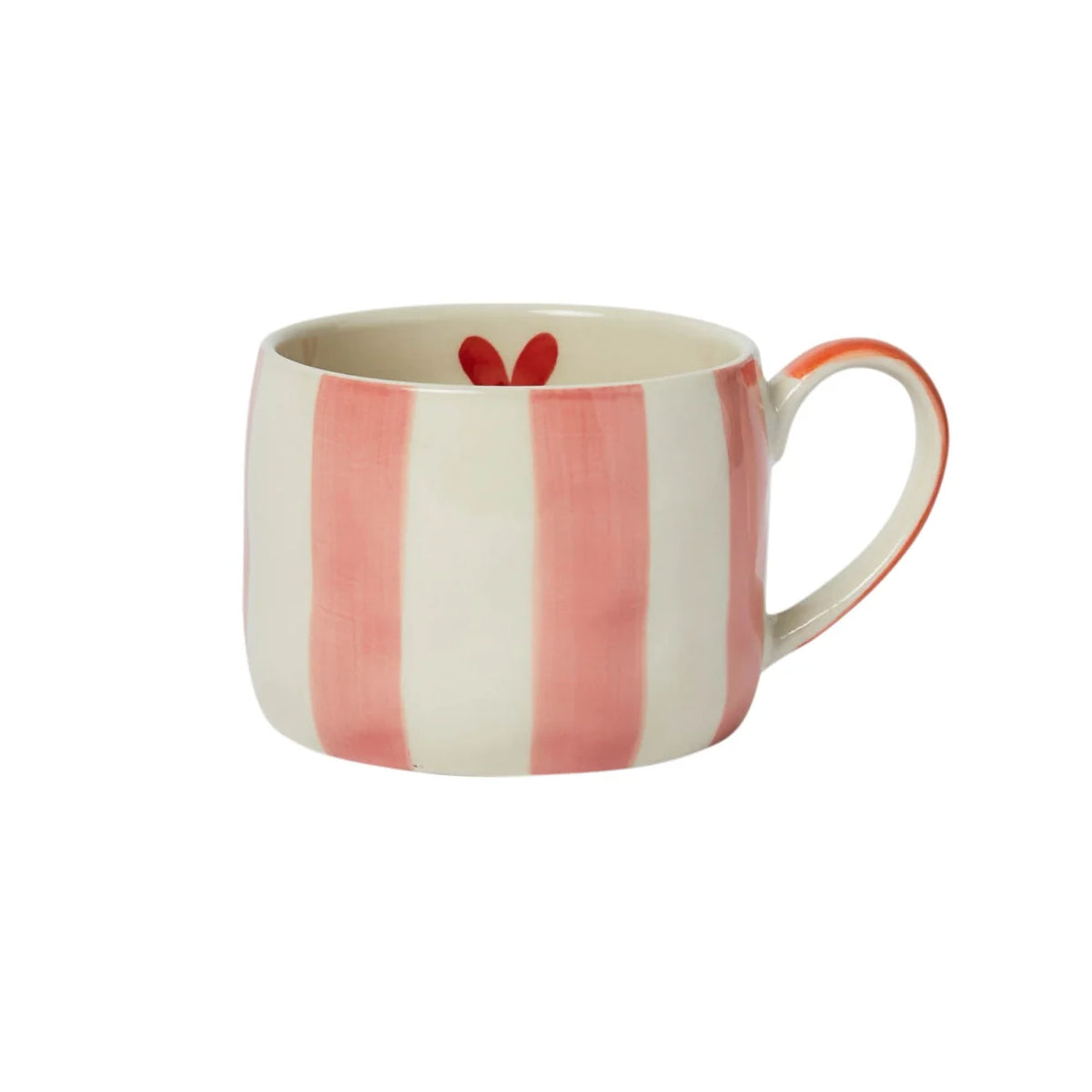 Belly Button Designs - Stripes & Heart Stoneware Mug