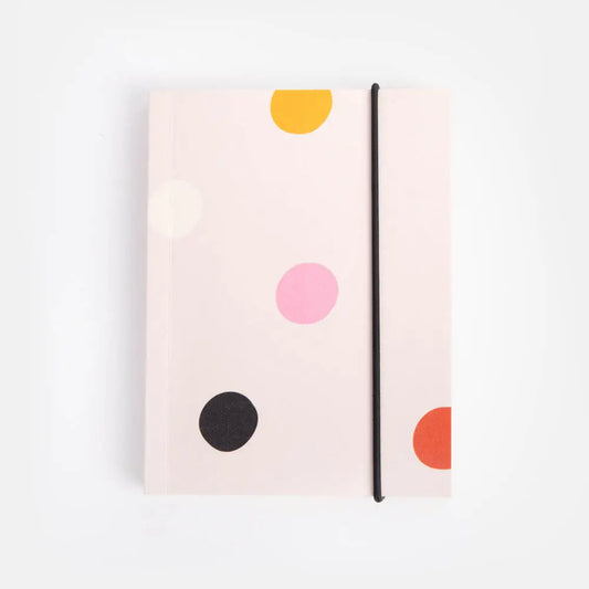 Caroline Gardner Small Chunky Notebook - Pale Pink Dotty