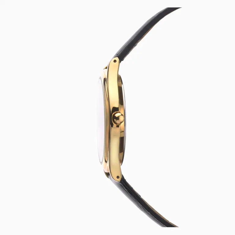 Sekonda Easy Reader Men's Watch | Gold Case & Leather Upper Strap with White Dial