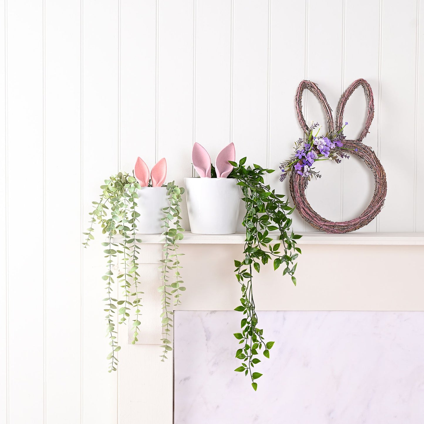 Purple Bunny Ears Wreath