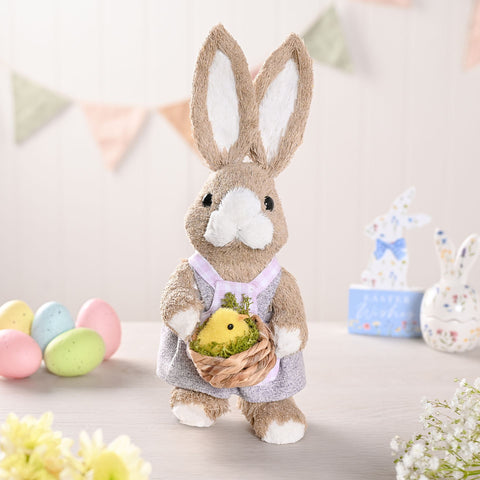 Bunny Holding Baby Chick