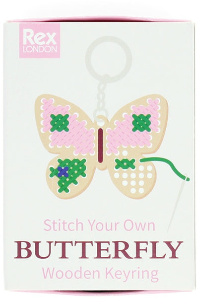 Stitch Your Own Wooden Keyring - Butterfly