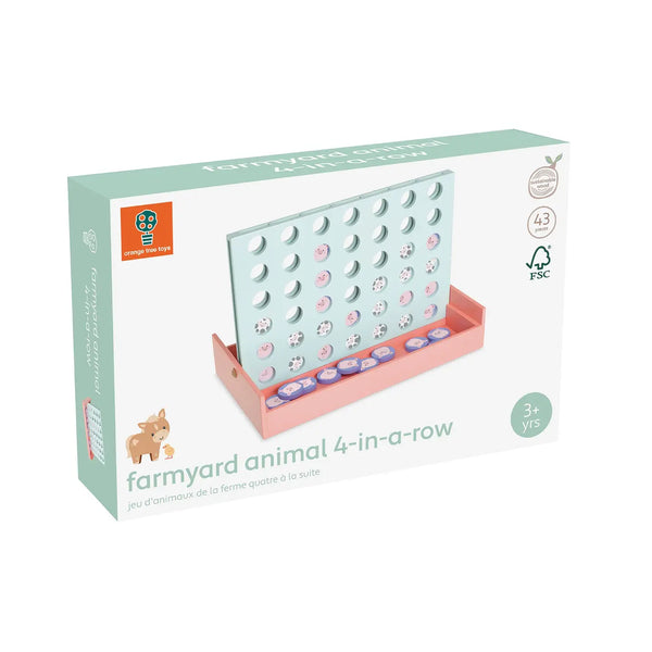Farmyard Wooden Animal Four In A Row