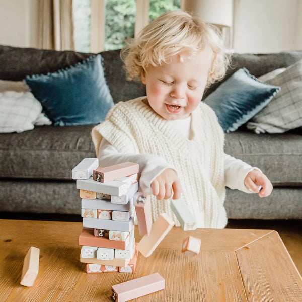 Farmyard Wooden Animal Tumbling Tower