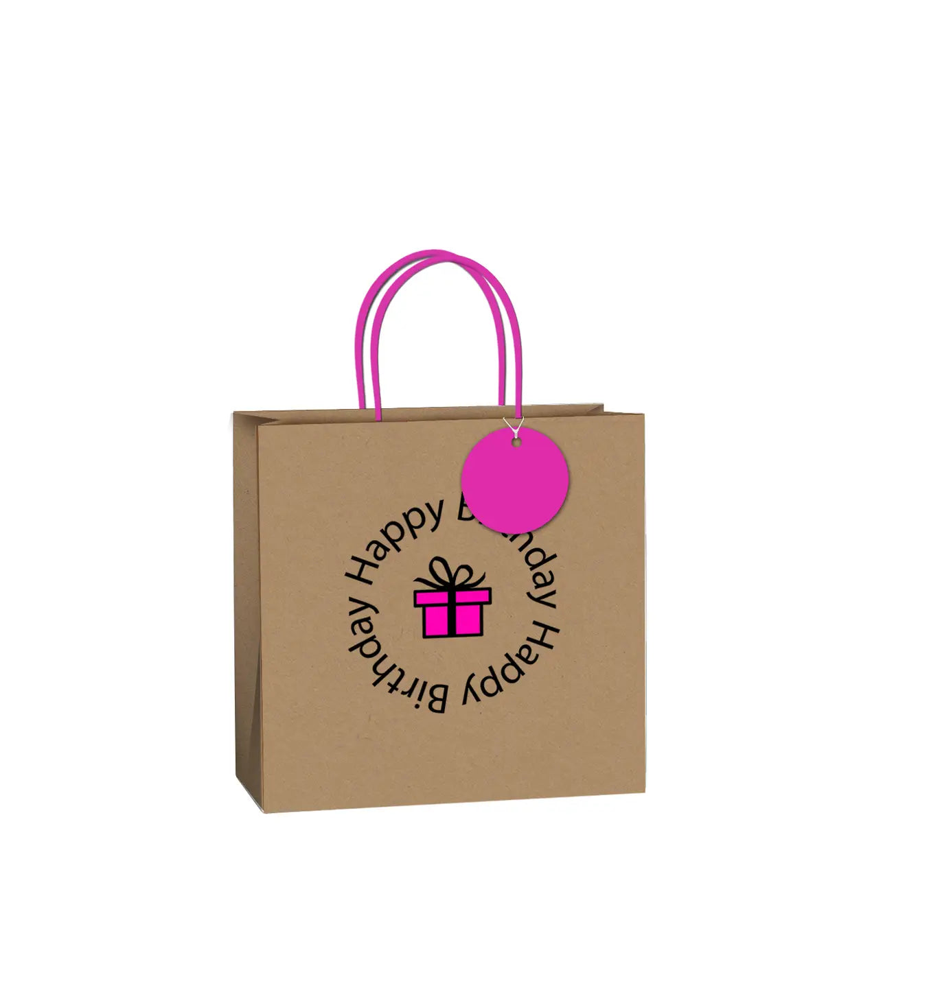 Eco Friendly Gift Bag - Medium - Pink Present