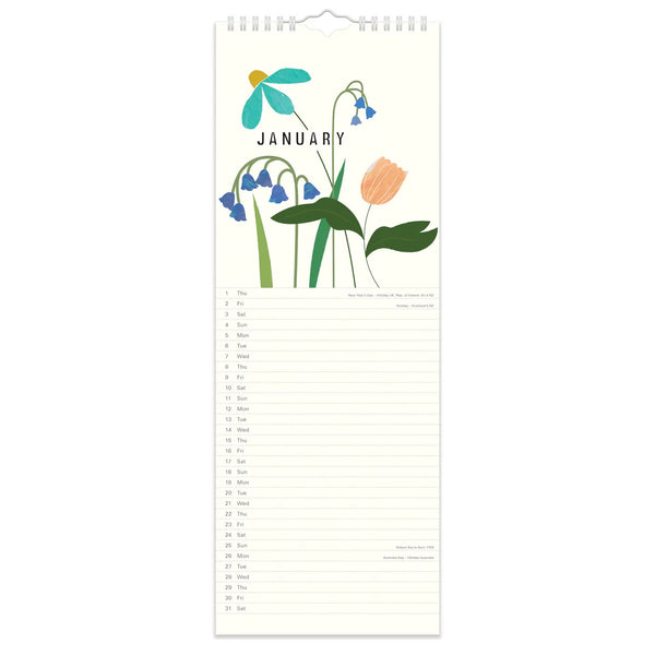 Caroline Gardner Posie Slim 2026 Calendar