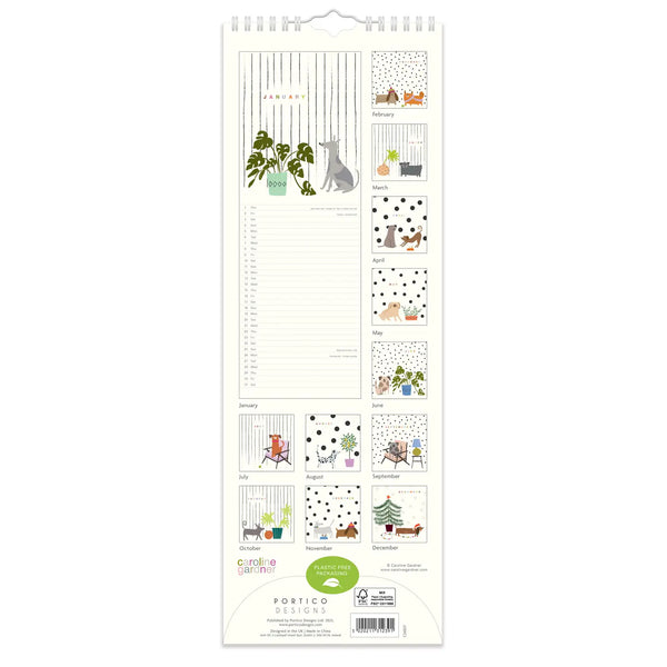 Caroline Gardner Dogs Slim 2026 Calendar