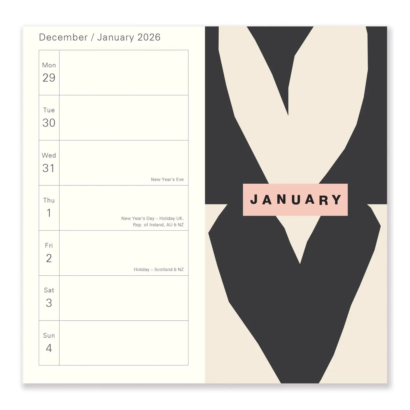 Caroline Gardner Hearts Print Slim 2026 Diary