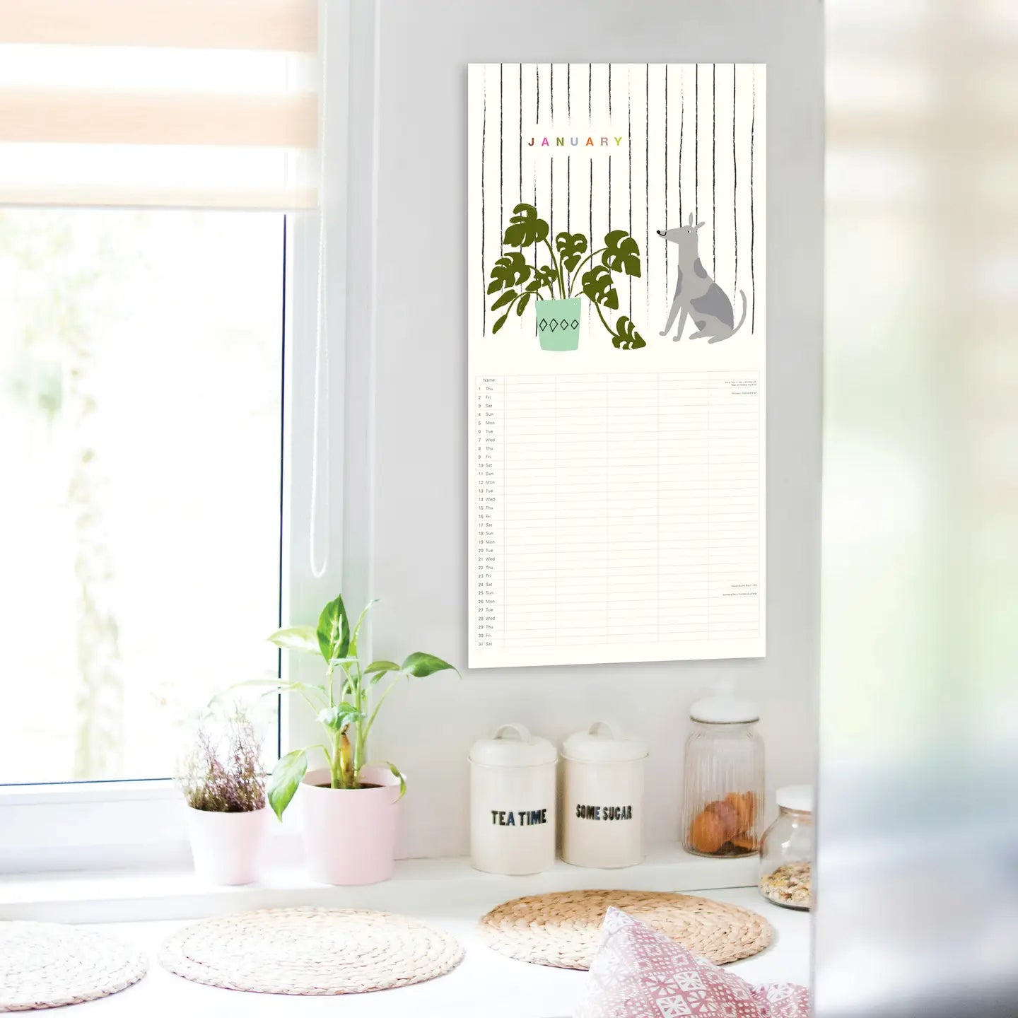 Caroline Gardner Dogs Square Family 2026 Calendar