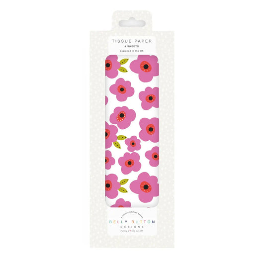 Belly Button Designs Tissue Pack - Mauve Flower