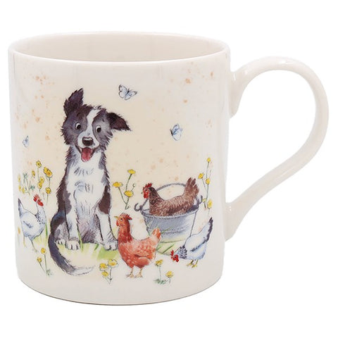 Collie With Hens