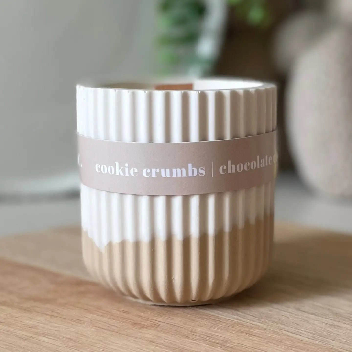 Wax Leaf - Large Candle - Cookie Crumbs