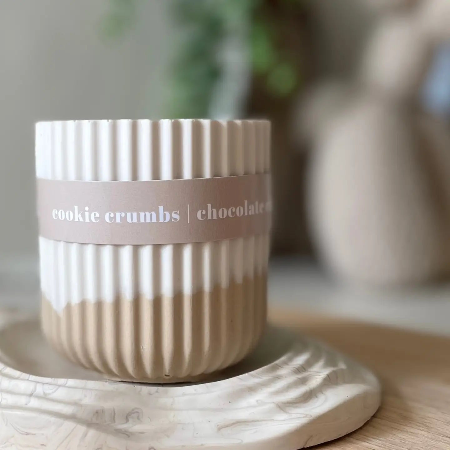 Wax Leaf - Large Candle - Cookie Crumbs