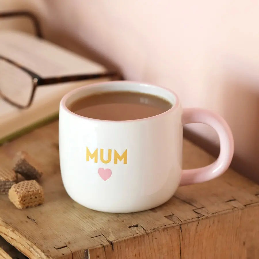 Ceramic Heart Mug - Mum