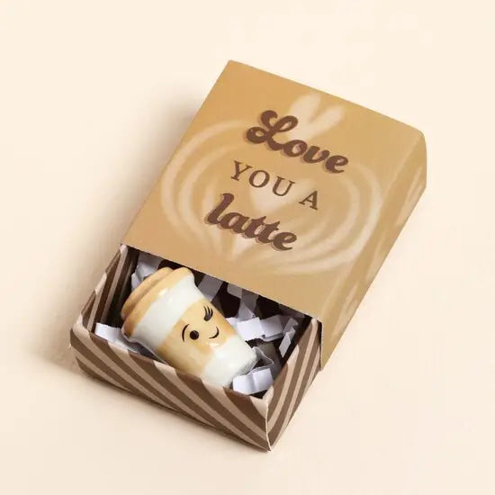 Tiny Matchbox Ceramic Tokens - Latte