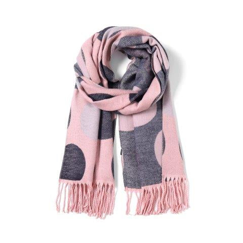 Reversible Polka Dot Scarf - Pink