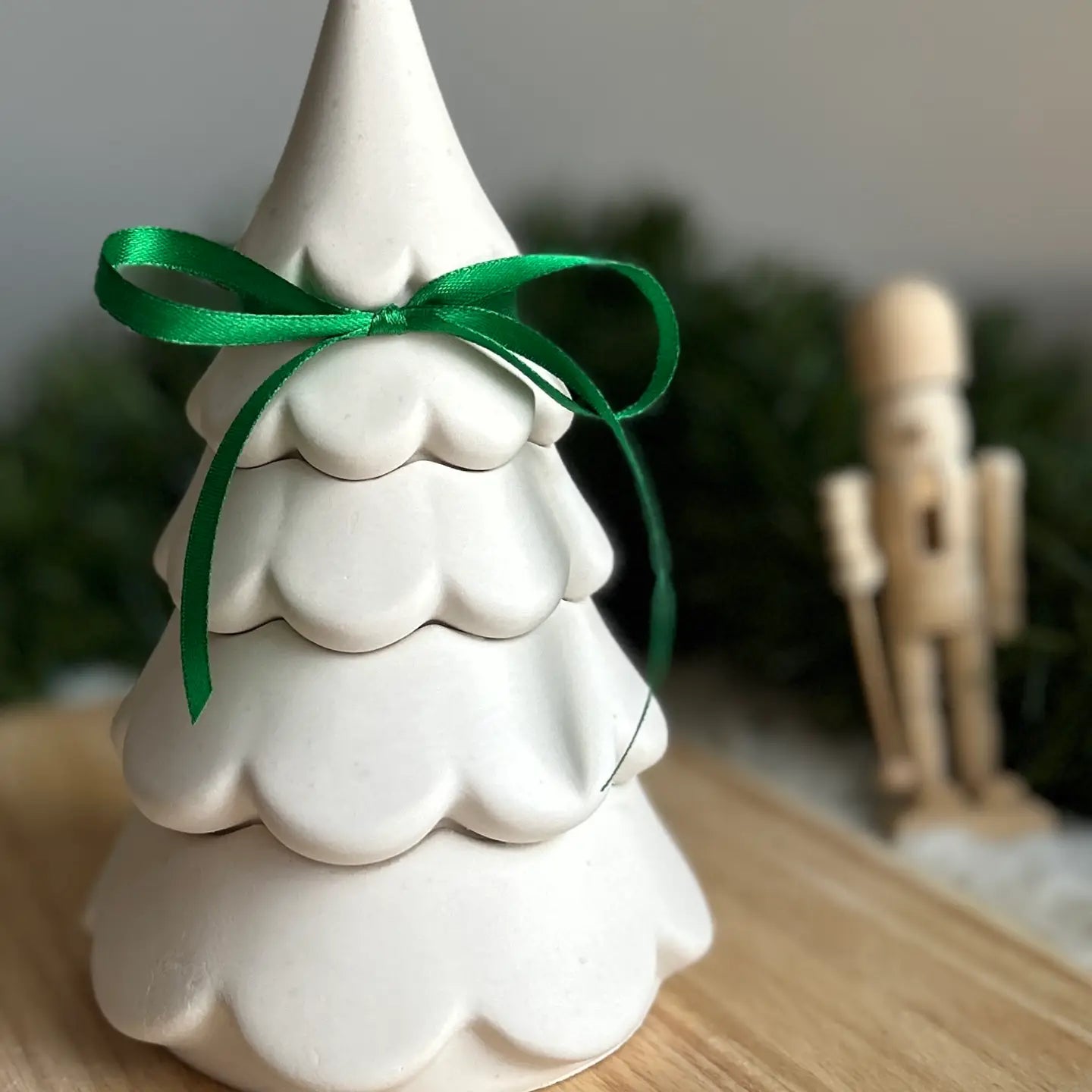 Wax Leaf - Stacked Christmas Tree Candle