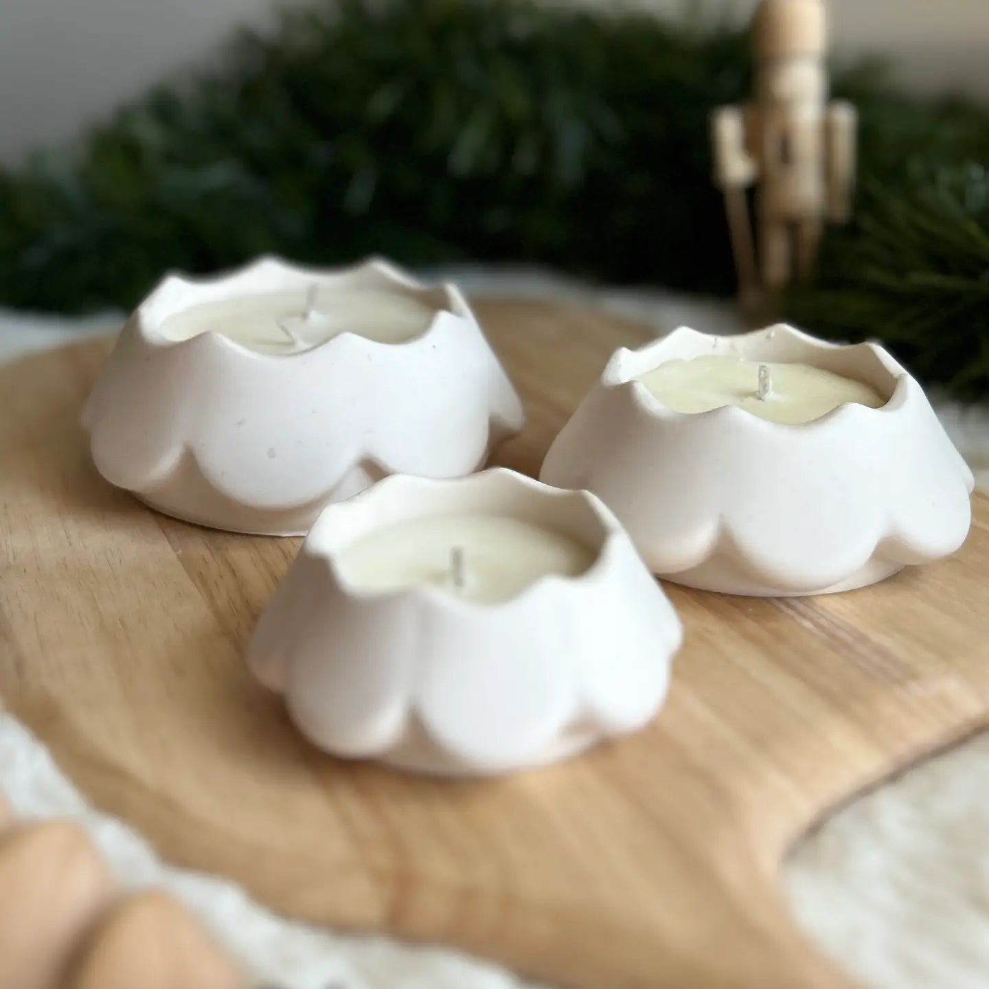 Wax Leaf - Stacked Christmas Tree Candle