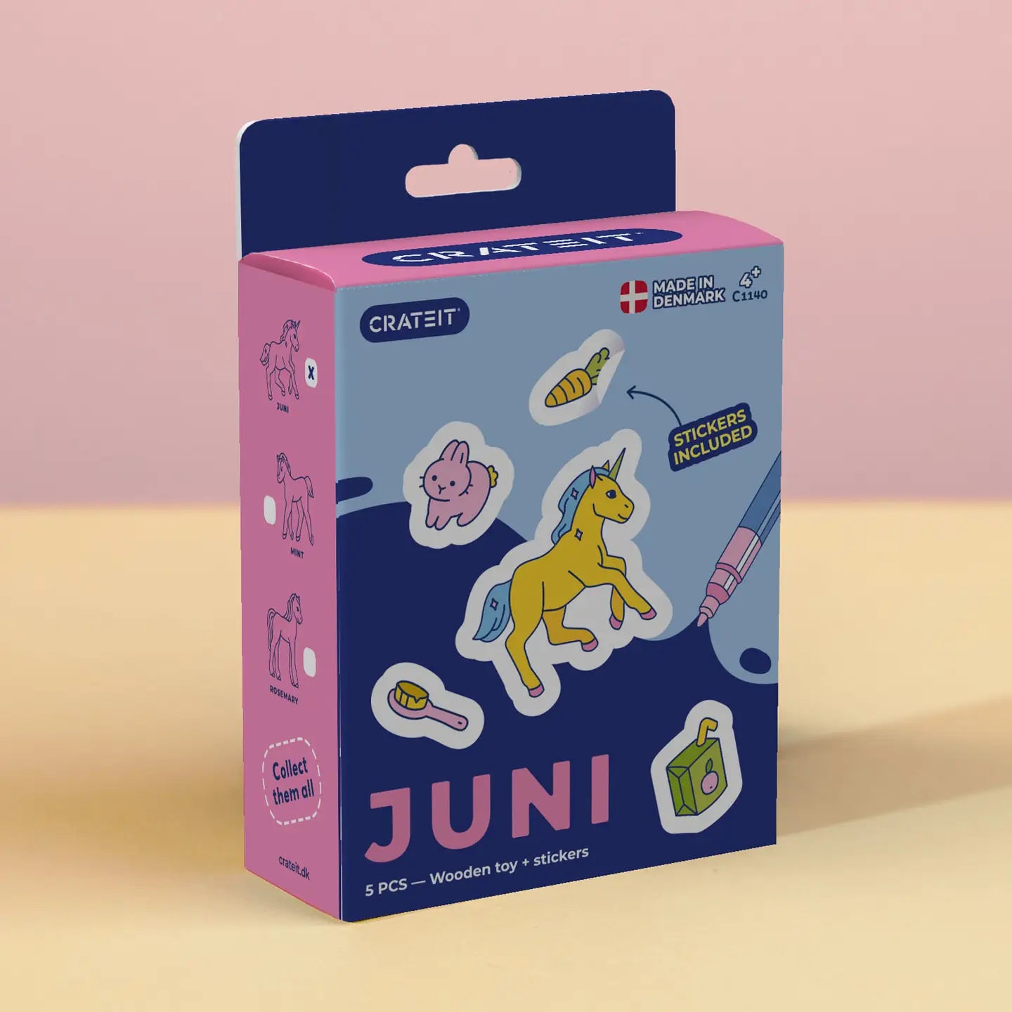 Crateit Town - Wooden Toy Kit - Juni Unicorn
