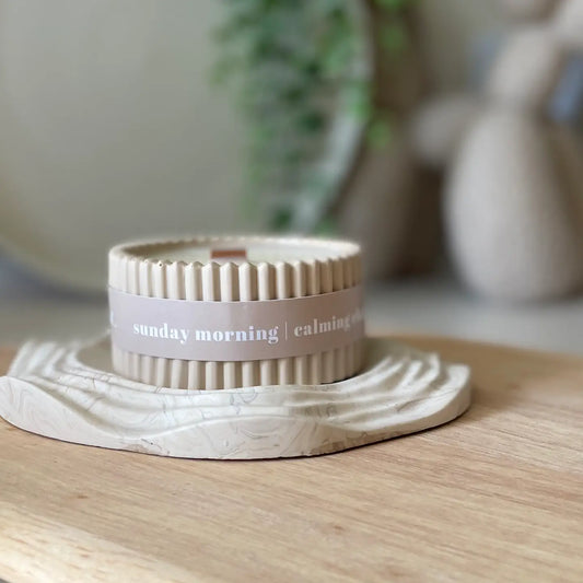 Wax Leaf - Small Candle - Sunday Morning