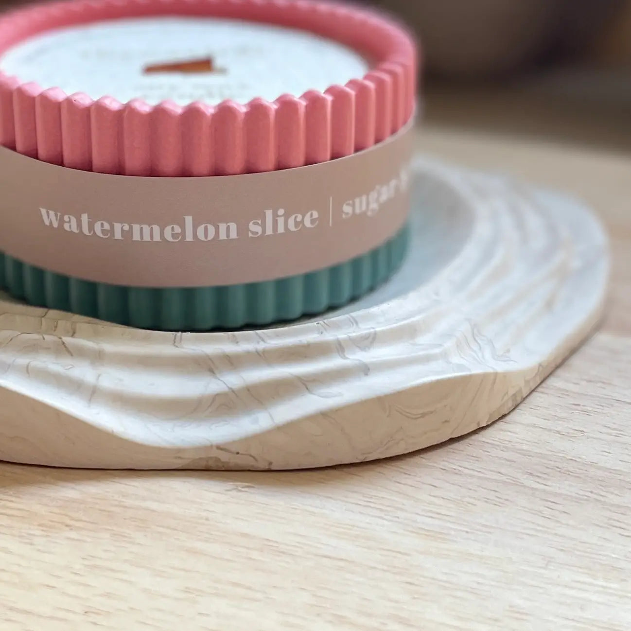 Wax Leaf - Small Candle - Watermelon Slice