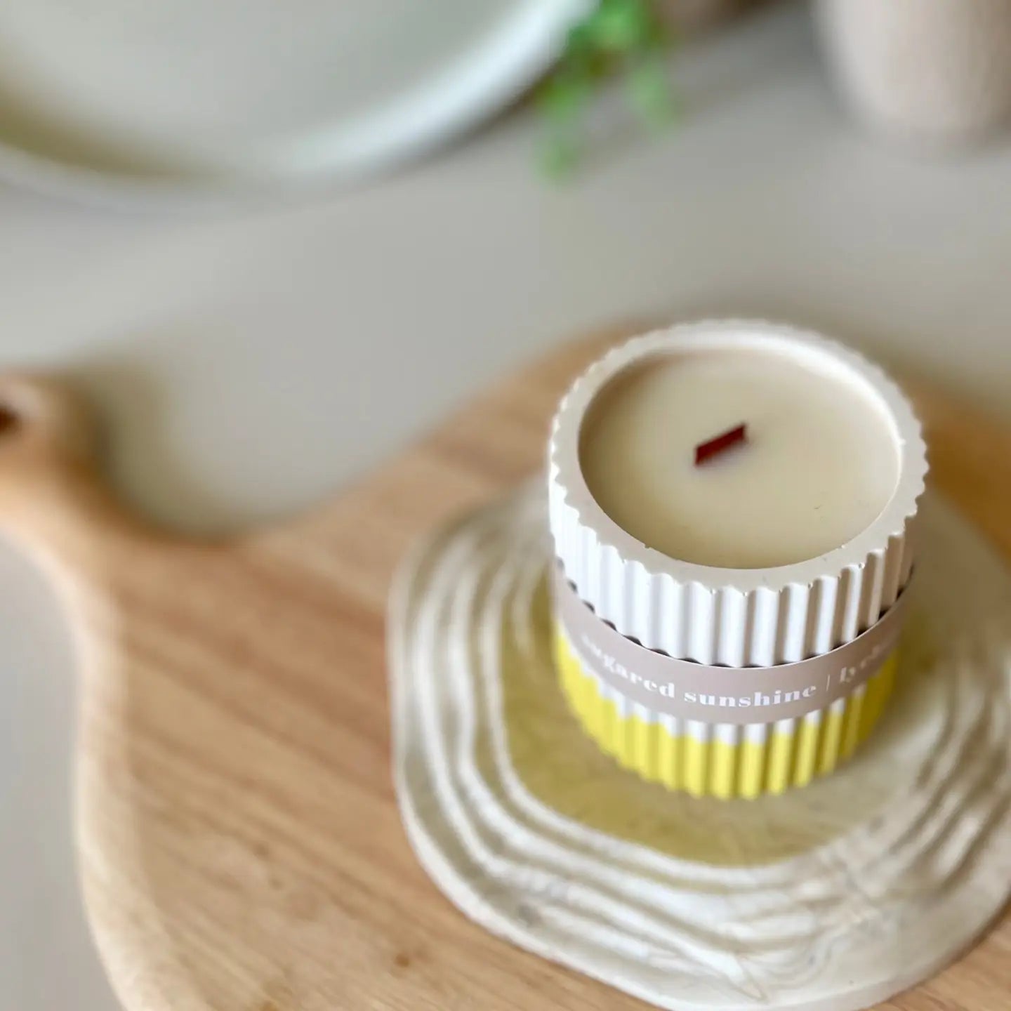 Wax Leaf - Large Candle - Sugared Sunshine