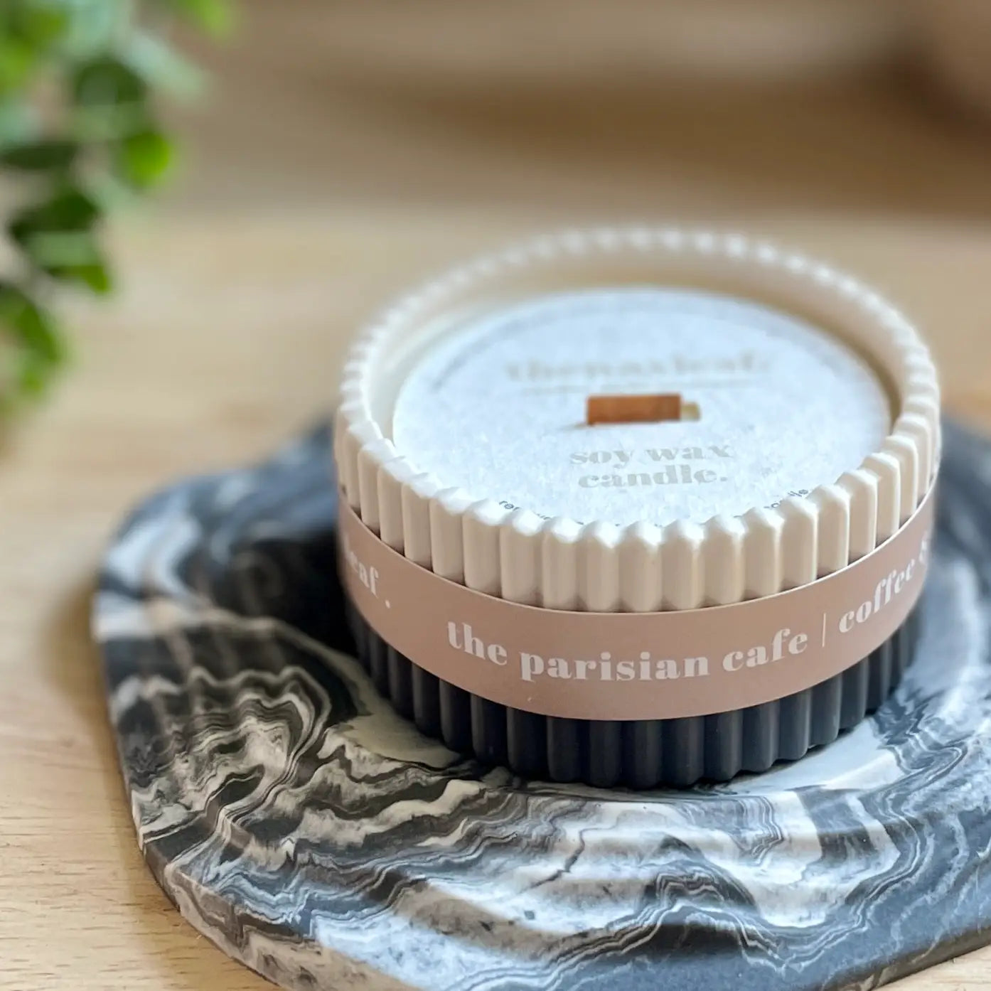 Wax Leaf - Small Candle - Partisan Cafe