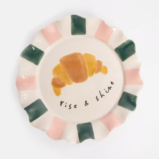 Caroline Gardner Rise & Shine Croissant Plate