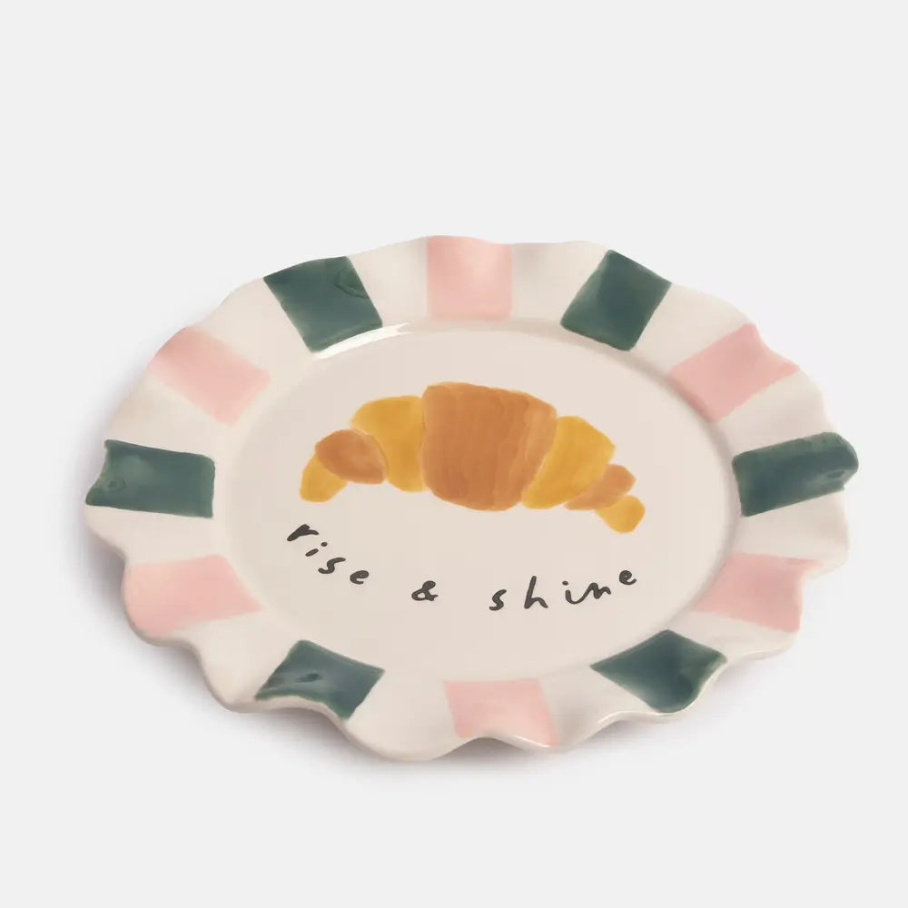 Caroline Gardner Rise & Shine Croissant Plate