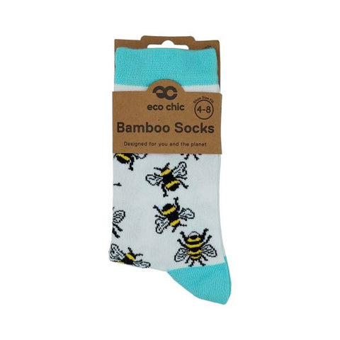 Bamboo Socks - White Bumblebee