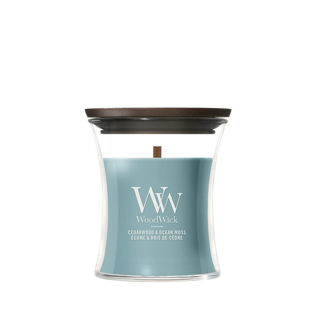 Mini Hourglass Candle - Cedarwood And Ocean Moss