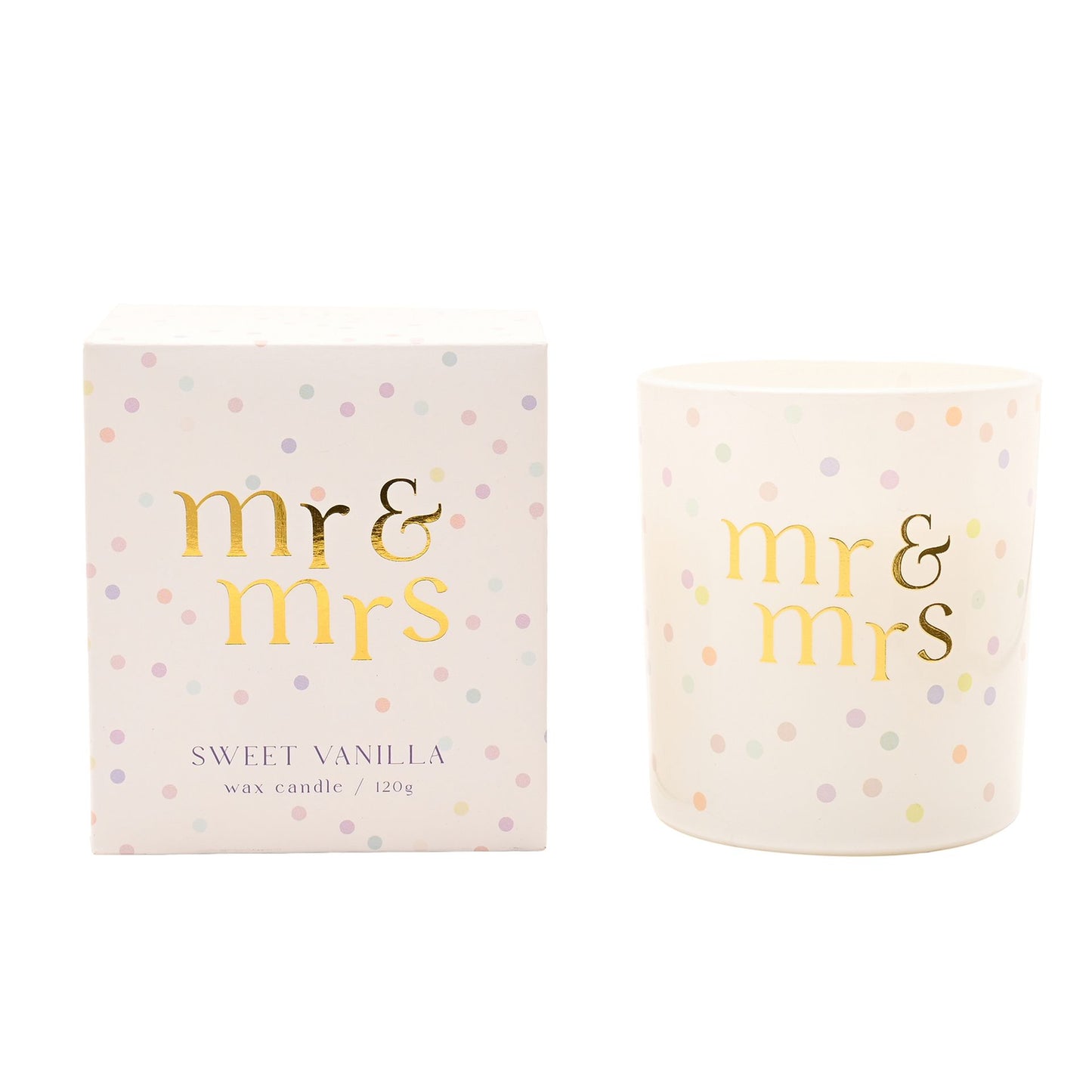 Confetti - Mr & Mrs Candle
