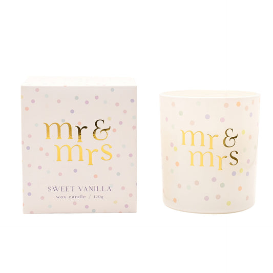 Confetti - Mr & Mrs Candle