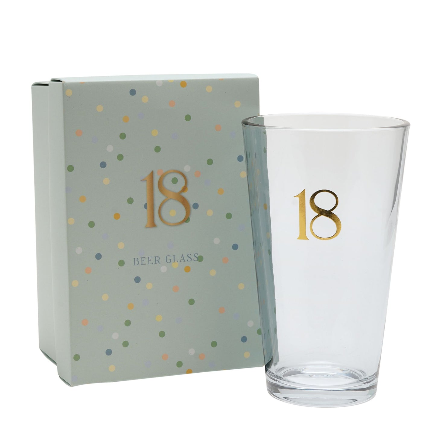 Confetti Beer Glass - 18th
