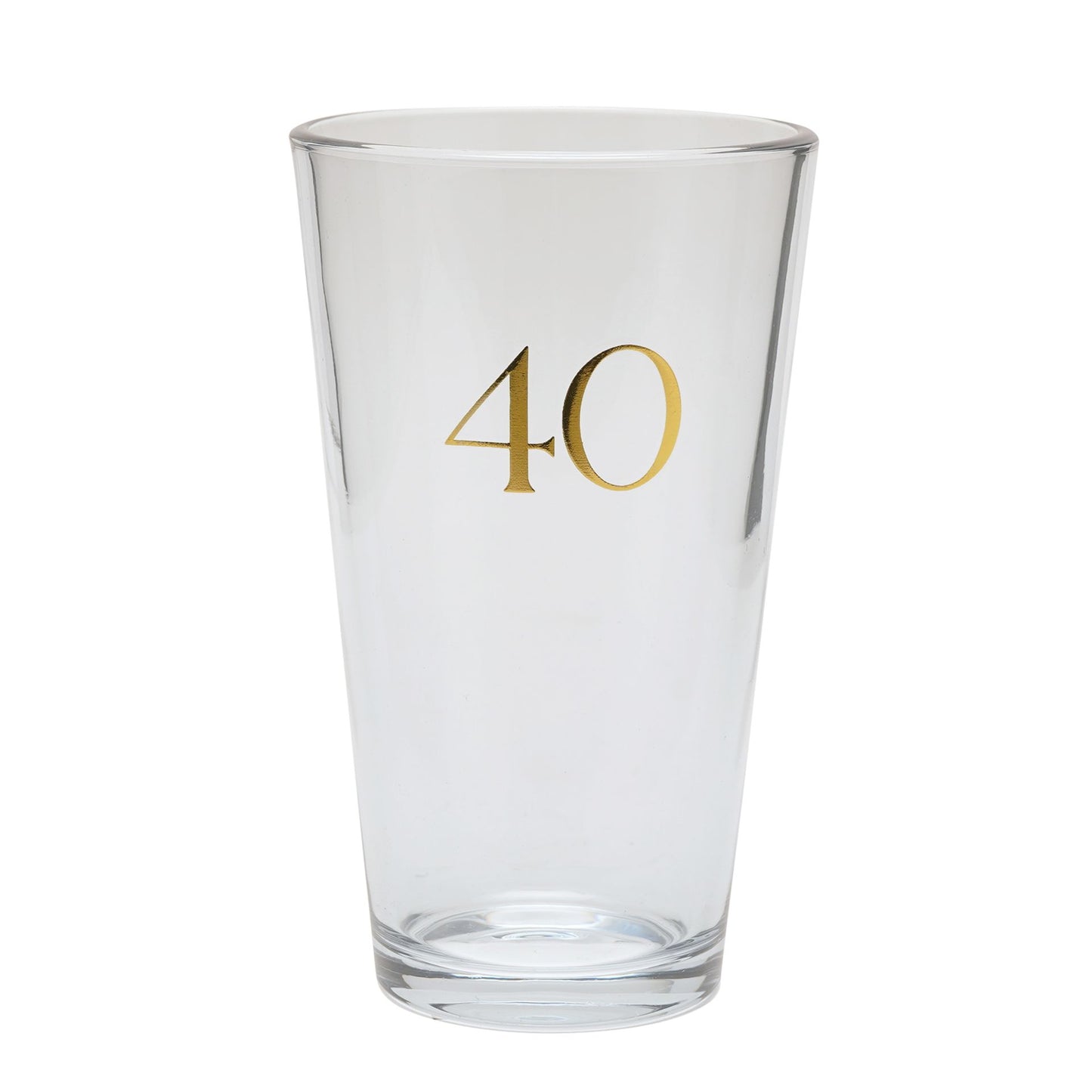 Confetti Beer Glass - 40th