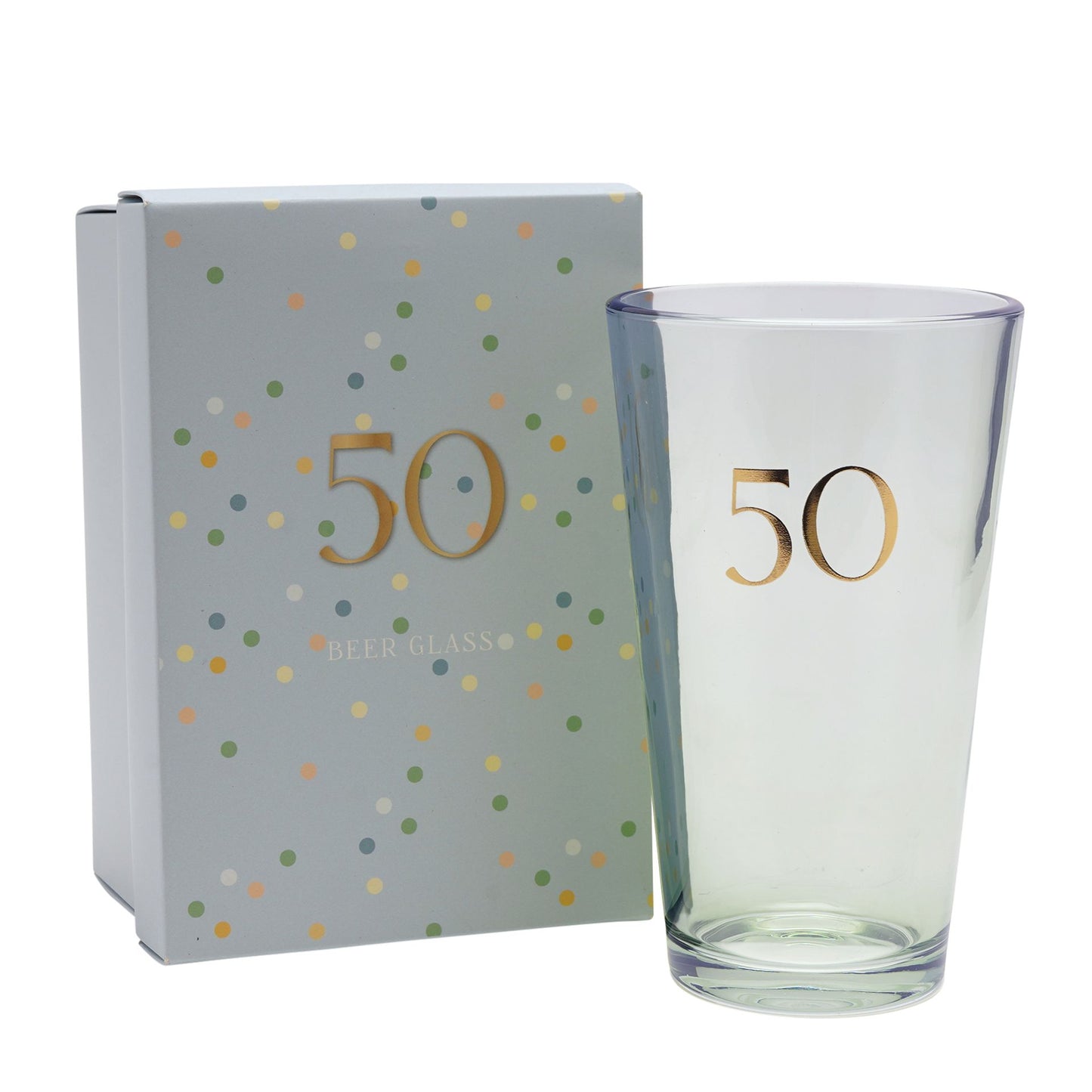 Confetti Beer Glass - 50th