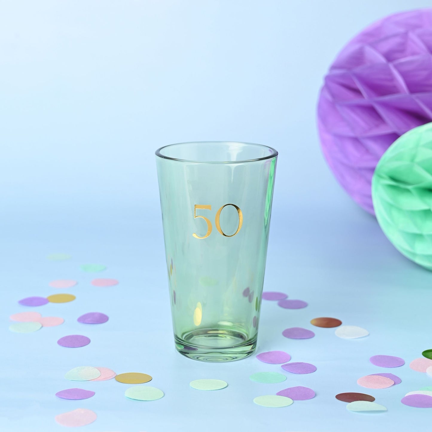 Confetti Beer Glass - 50th