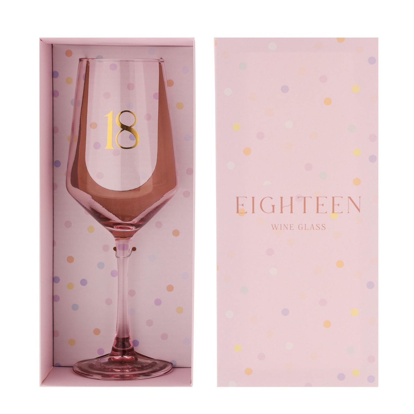 Confetti Wine Glass - 18th