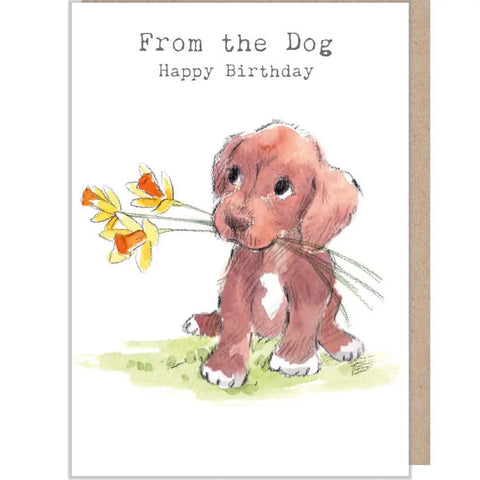 From the Dog Birthday Card - Brown Puppy