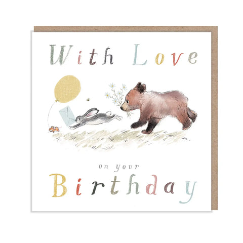 Cute Birthday Card - with Love On Your Birthday