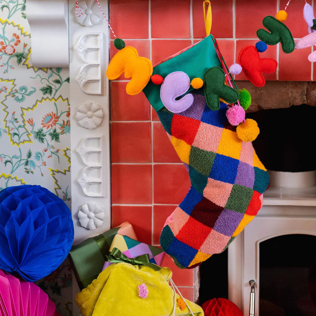 Harlequin Checkered Stocking