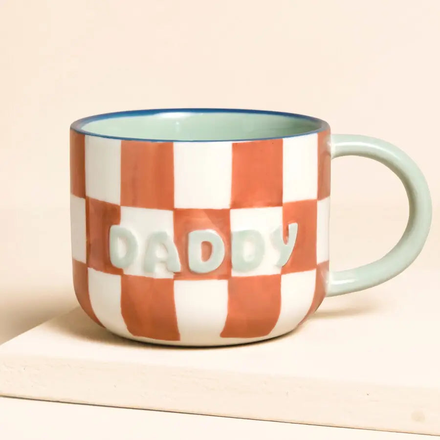 Ceramic Checkerboard Mug - Daddy