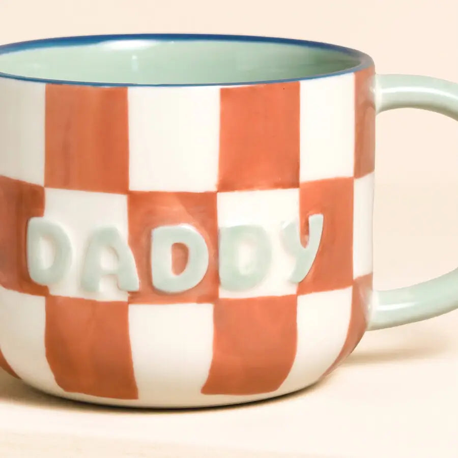 Ceramic Checkerboard Mug - Daddy