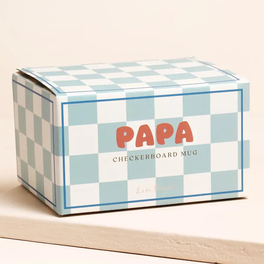 Ceramic Checkerboard Mug - Papa