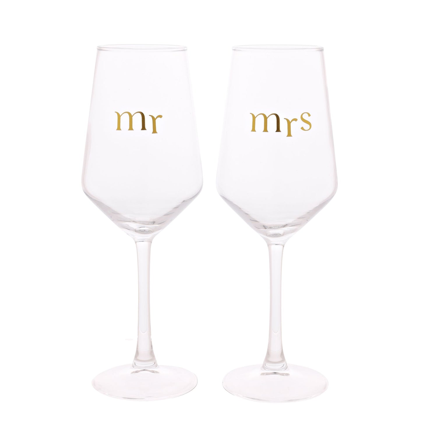 Confetti Wine Glass Set - Mr & Mrs
