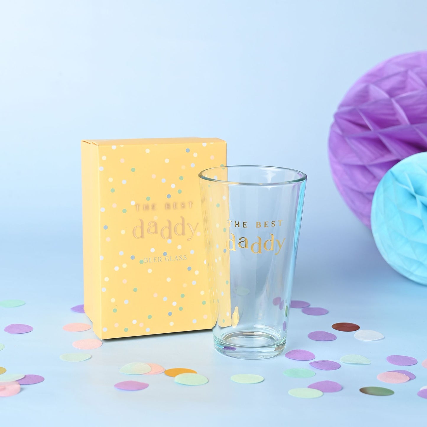 Confetti Beer Glass - The Best Daddy