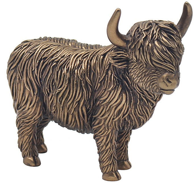 Bronze Highland Cow Ornament